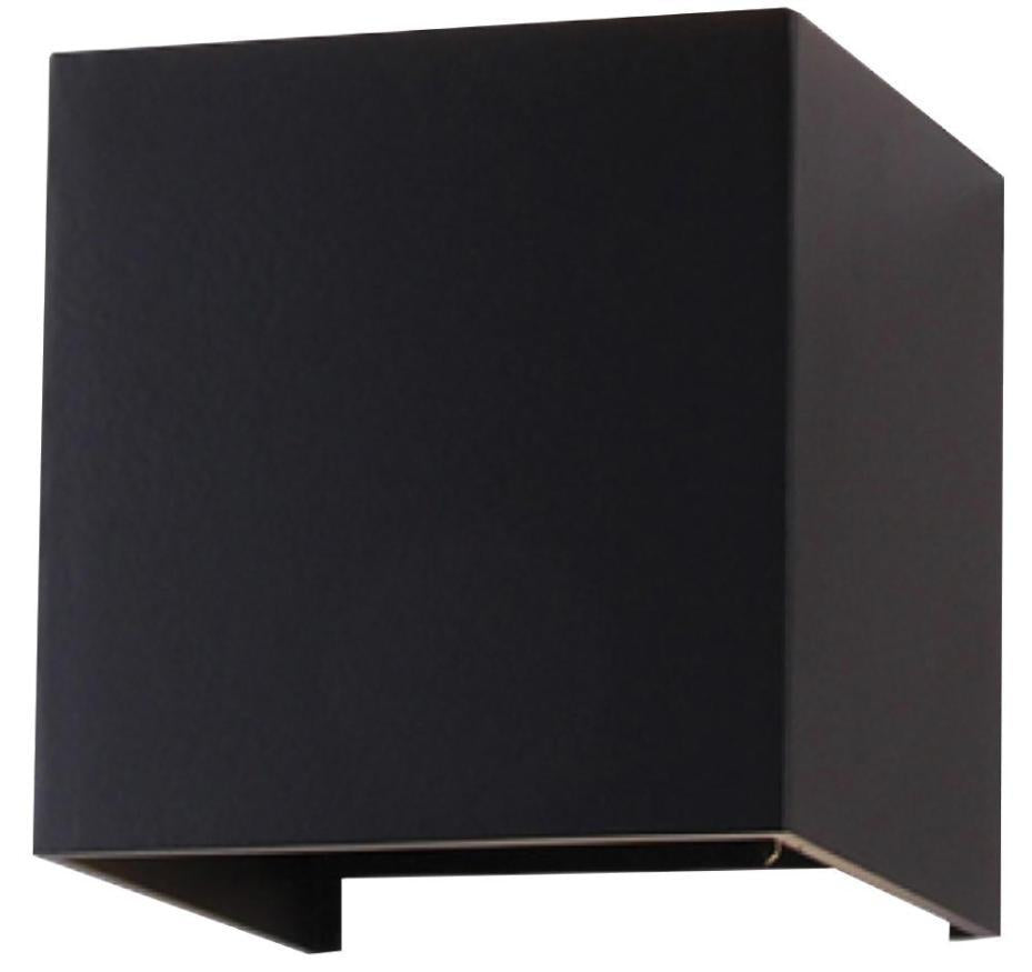 12W Cube LED Wall Light, Black, 1100lm, 3000K, IP65 - VT-759-12 8529