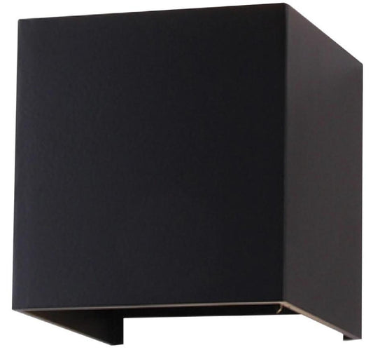 12W Cube LED Wall Light, Black, 1100lm, 3000K, IP65 - VT-759-12 8529