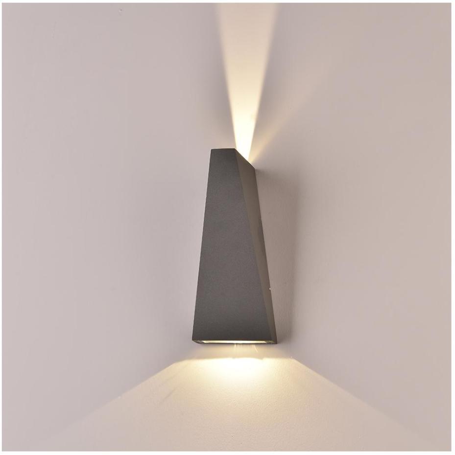 6W Cube LED Wall Light, Grey, 660lm, 4000K, IP65 - VT-826 8300 ...