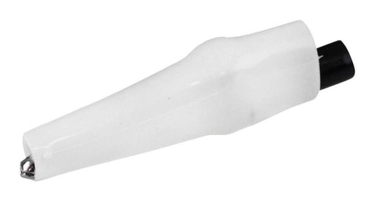 10A Insulated Steel Crocodile Clip, White - BU-63-9.