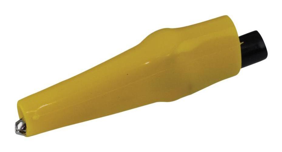 10A Insulated Steel Crocodile Clip, Yellow - BU-63-4.