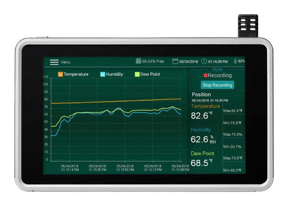 Humidity/Temperature Chart Recorder with Touch Screen - RH550