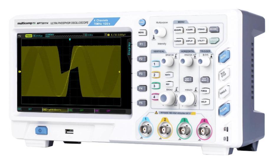 4-Channel Digital Ultra Phosphor Oscilloscope, 70MHz - MP720114