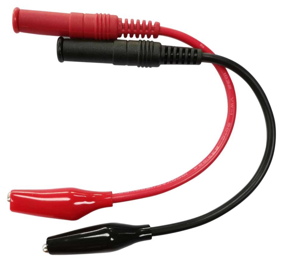 4mm Banana Plug to Crocodile Clips Lead Set, Black &amp; Red, 185mm - MP770287