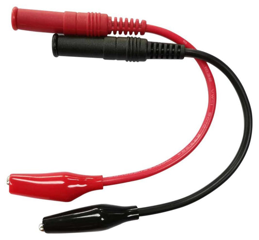 4mm Banana Plug to Crocodile Clips Lead Set, Black &amp; Red, 185mm - MP770287