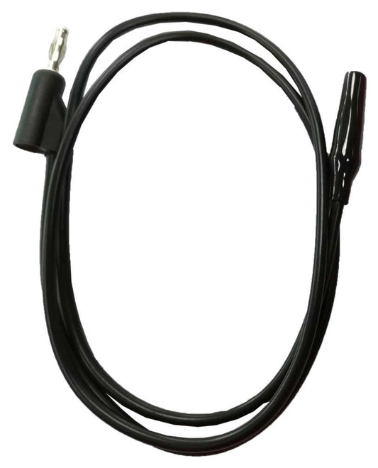 4mm Banana Plug to Crocodile Clip Lead, 30V AC, 60V DC, 5A, 300mm, Black - MP770272