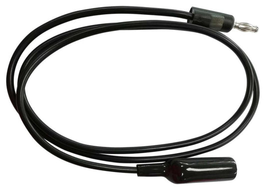 4mm Banana Plug to Crocodile Clip Lead, 30V AC, 60V DC, 10A, 1.5m, Black - MP770270