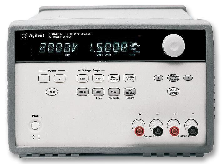 100W Bench Top Power Supply with a 0V-60V Output Voltage and 800mA-1.4A Output Current, Euro UK Plug - E3649A