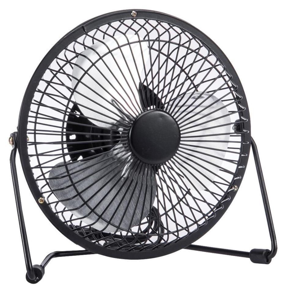 6" Mini USB Desk Fan, Black - PELL0019