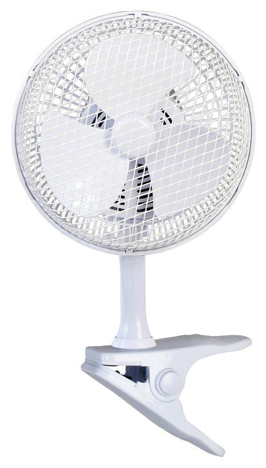 6" Clip-On Fan, White, EU Plug - PEL01915-EU