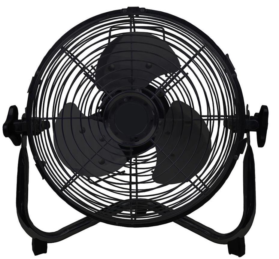 14" High Velocity Floor Fan, Black - PEL01938