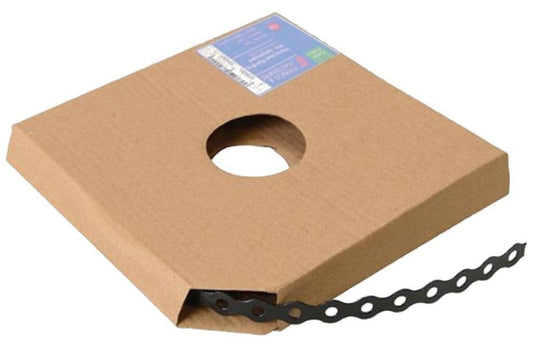 12mm x 0.8mm x 10m Pre-Galvanised Contractors Fixing Band, Black - PCBB12