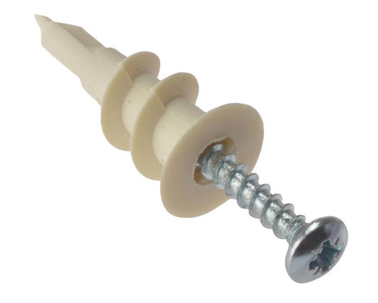 4.5mm x 35mm Nylon Plasterboard Speed Plug, 10 Pack - 10NSP421