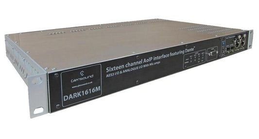 16 Channel Analogue &amp; AES3 I/O Network Audio Interface with Dante - DARK1616M