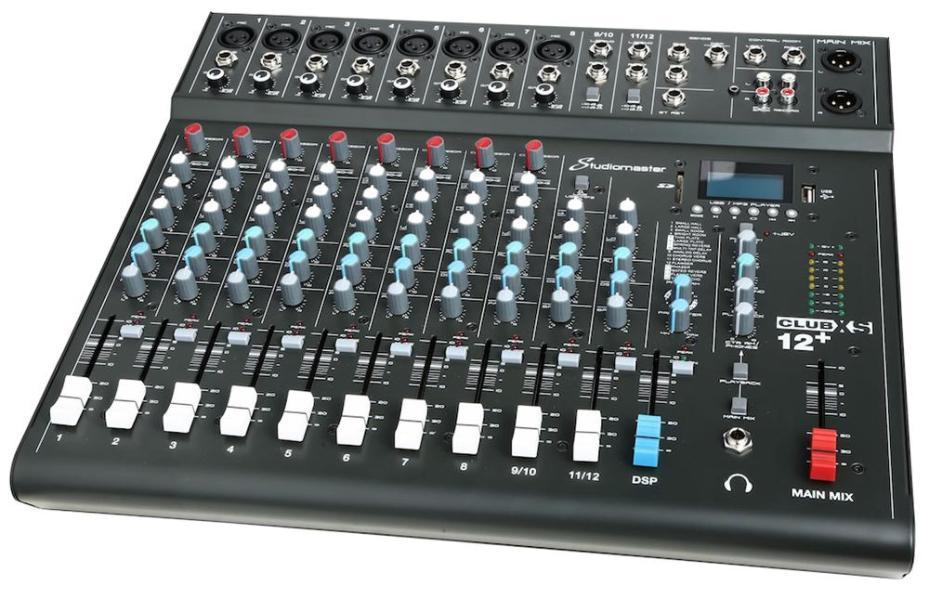 12-Channel Mixing Desk with DSP and USB/SD - CLUBXS12+