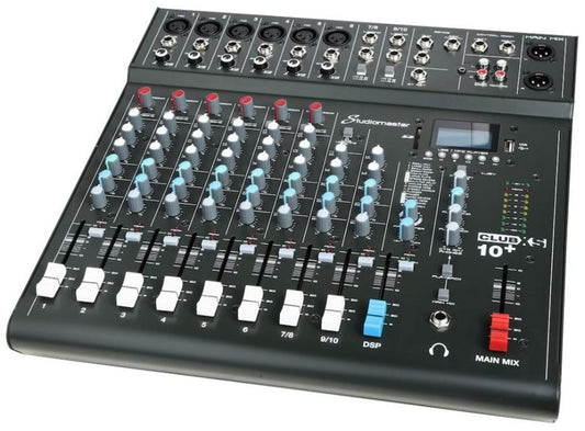 10-Channel Mixing Desk with DSP and USB/SD - CLUBXS10+