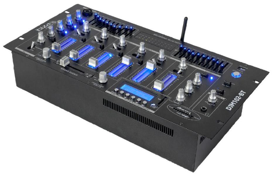 6 Channel DJ Mixer Mic/Line/USB/BT - DJM102-BT
