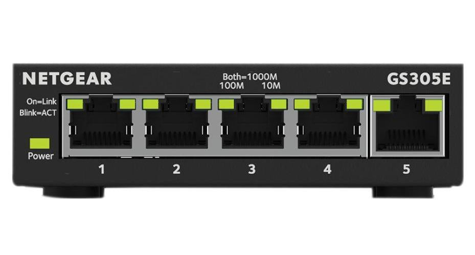 5 Port Gigabit Ethernet Managed Plus Desktop Switch - GS305E-100UKS