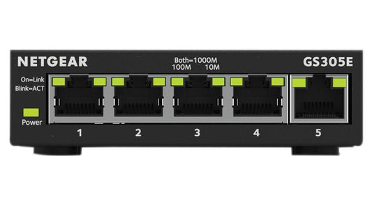 5 Port Gigabit Ethernet Managed Plus Desktop Switch - GS305E-100UKS