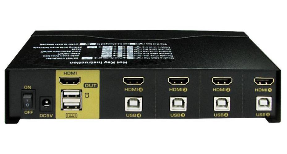 4 Port USB &amp; 4K HDMI KVM Switch - NLKVMHDMI-44
