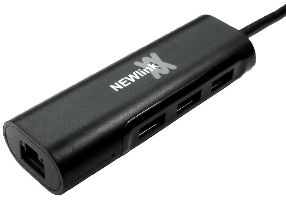 USB-C to 3 Port USB 3.0 Hub with Gigabit Ethernet - NLUSB3C-GIGALANHUB