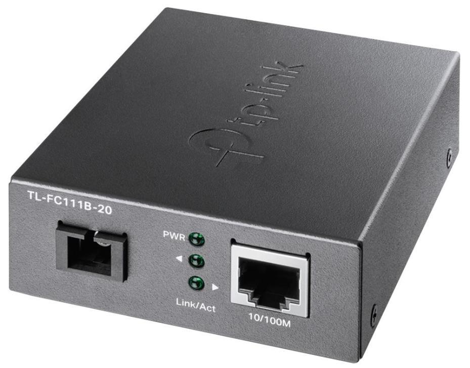 10/100Mbps WDM Media Converter, 1310nm TX 1550nm RX - TL-FC111B-20