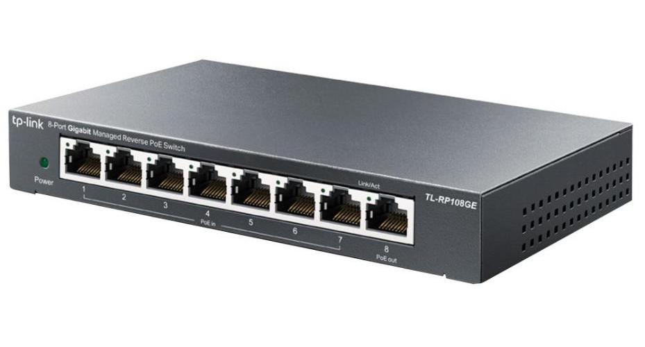 8 Port Gigabit Managed Reverse PoE Switch - TL-RP108GE – Rapidwarehouse