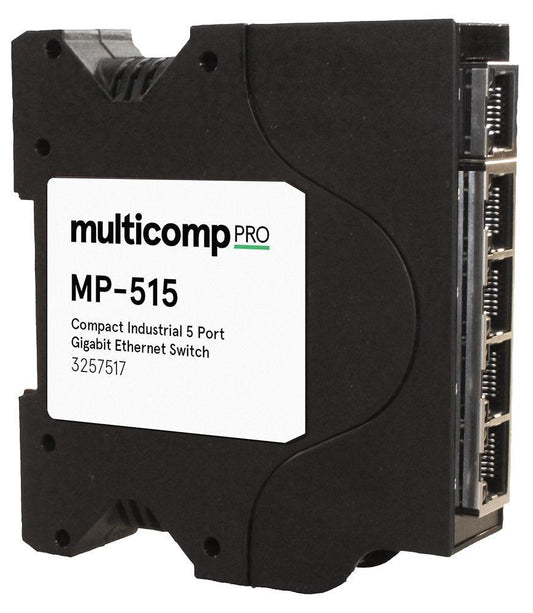 5 Port Industrial Unmanaged Gigabit Switch, DIN Mountable - MP-515