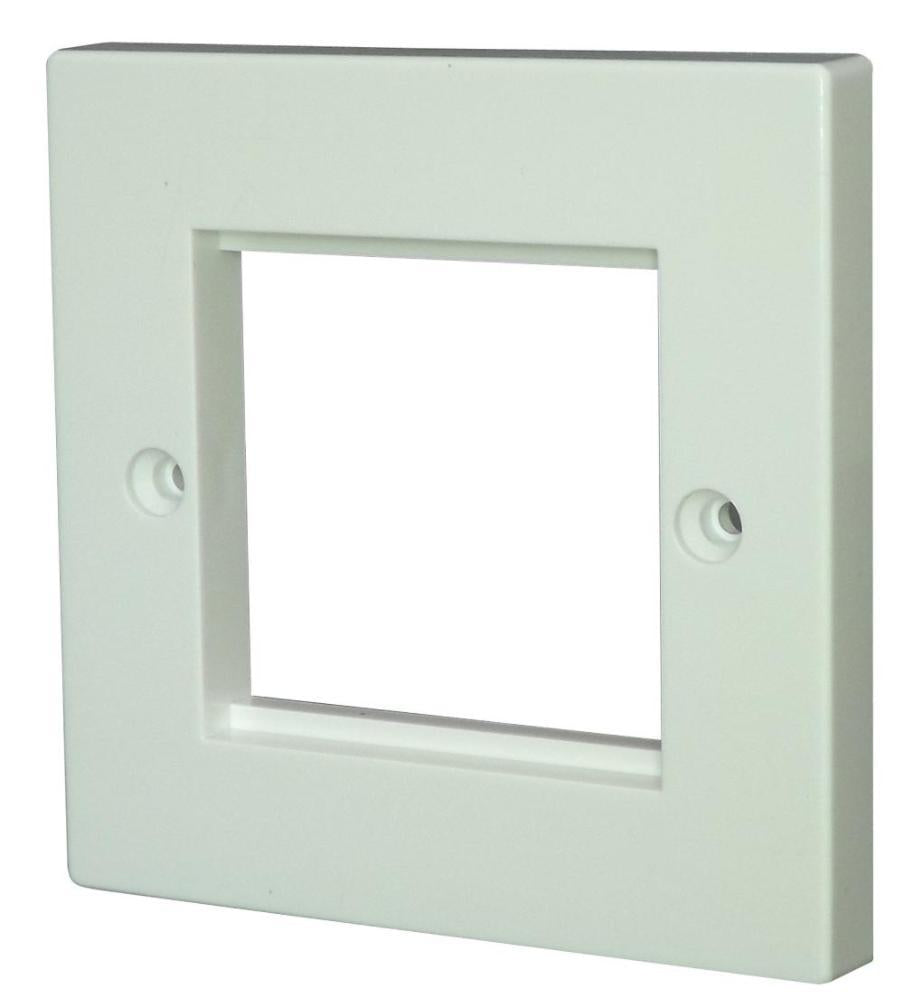 1 Gang Euro Style Faceplate for 2 Modules, White - KPJ2WH