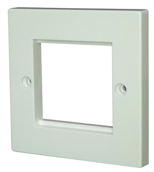 1 Gang Euro Style Faceplate for 2 Modules, White - KPJ2WH