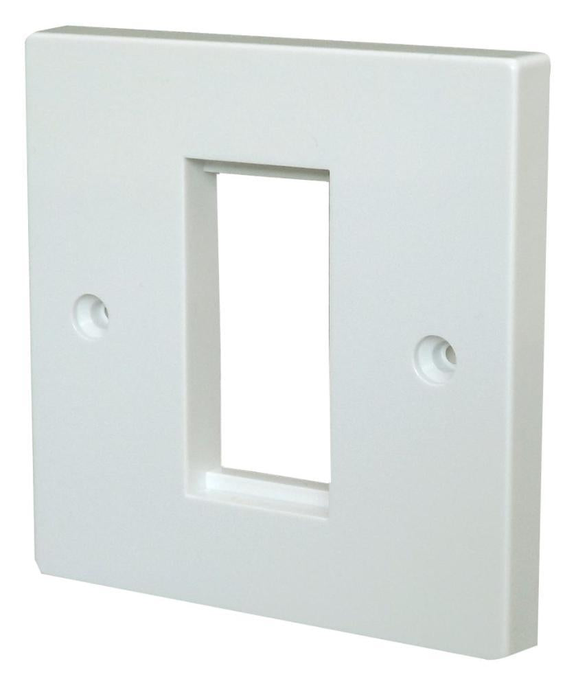1 Gang Euro Style Faceplate for 1 Module, White - KPH1WH