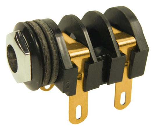 6.35mm Mono Gold Switched Jack Socket, PCB Mount - CL1299A