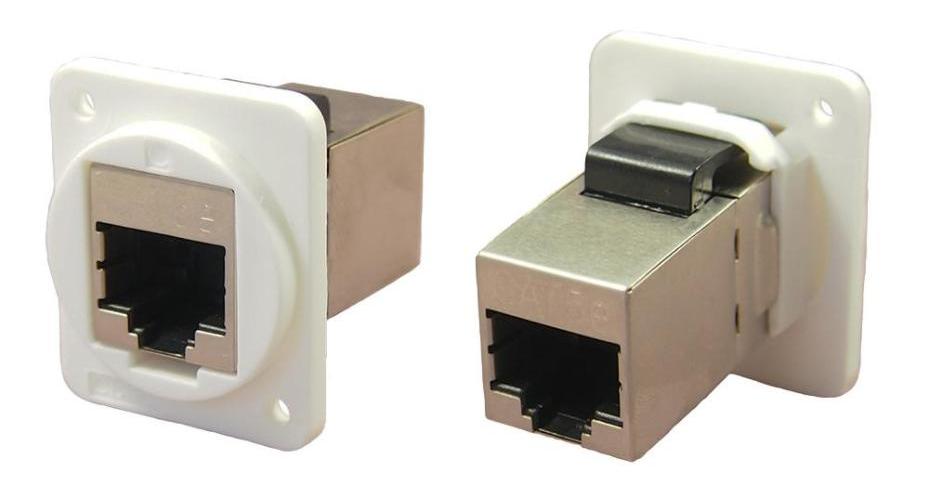 RJ45 Cat5e Shielded Socket to RJ45 Cat5e Shielded Socket Feedthrough C ...