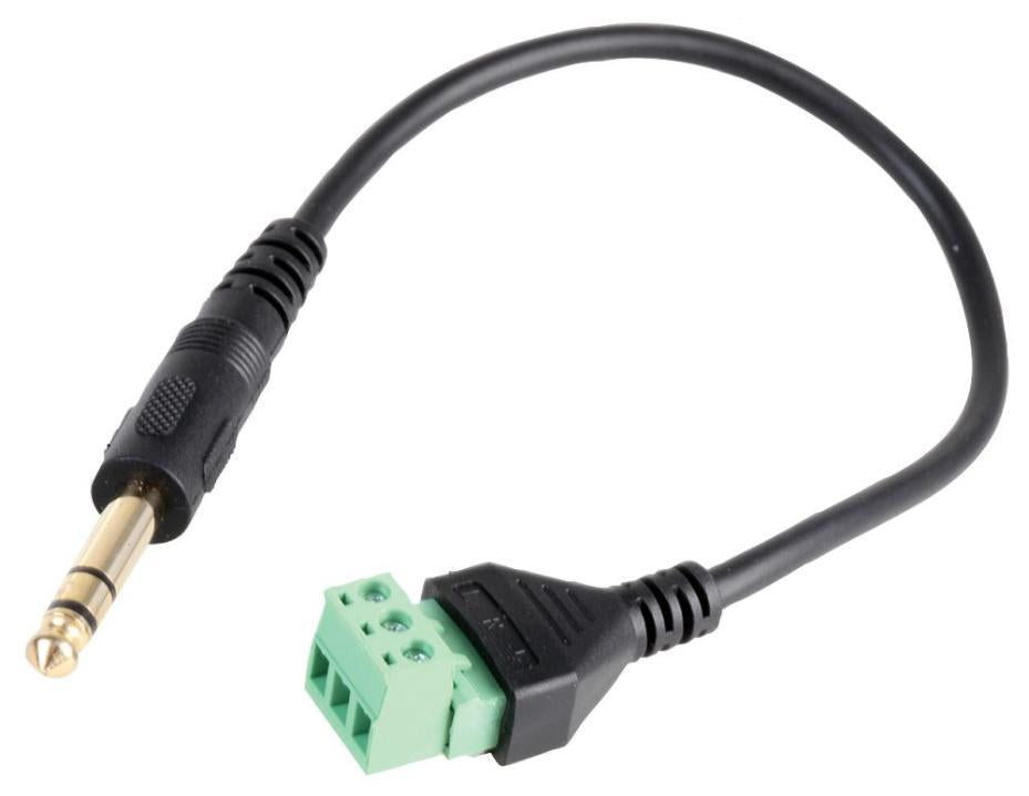 6.35mm Stereo Jack Plug to 3 Pole Terminal Block Adaptor - CLB-JL-1931