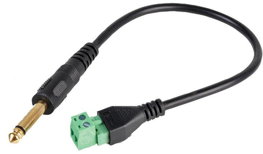 6.35mm Mono Jack Plug to 2 Pole Terminal Block Adaptor - CLB-JL-1930