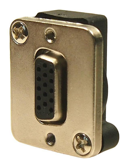 15 Pin VGA D-Sub Socket to Socket Panel Mount Feedthrough Connector - CP30229M