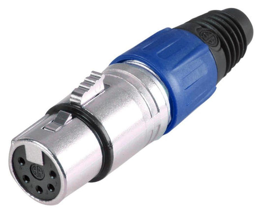 5 Pole XLR Socket, Blue - PSG08730