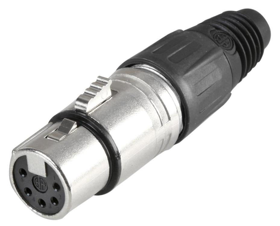 5 Pole XLR Socket, Black - PSG08728