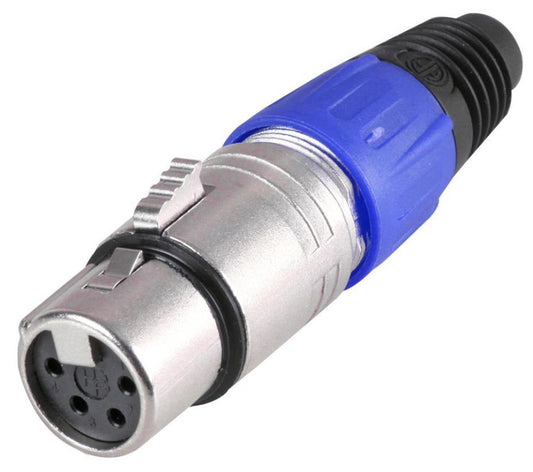 4 Pole XLR Socket, Blue - PSG08725