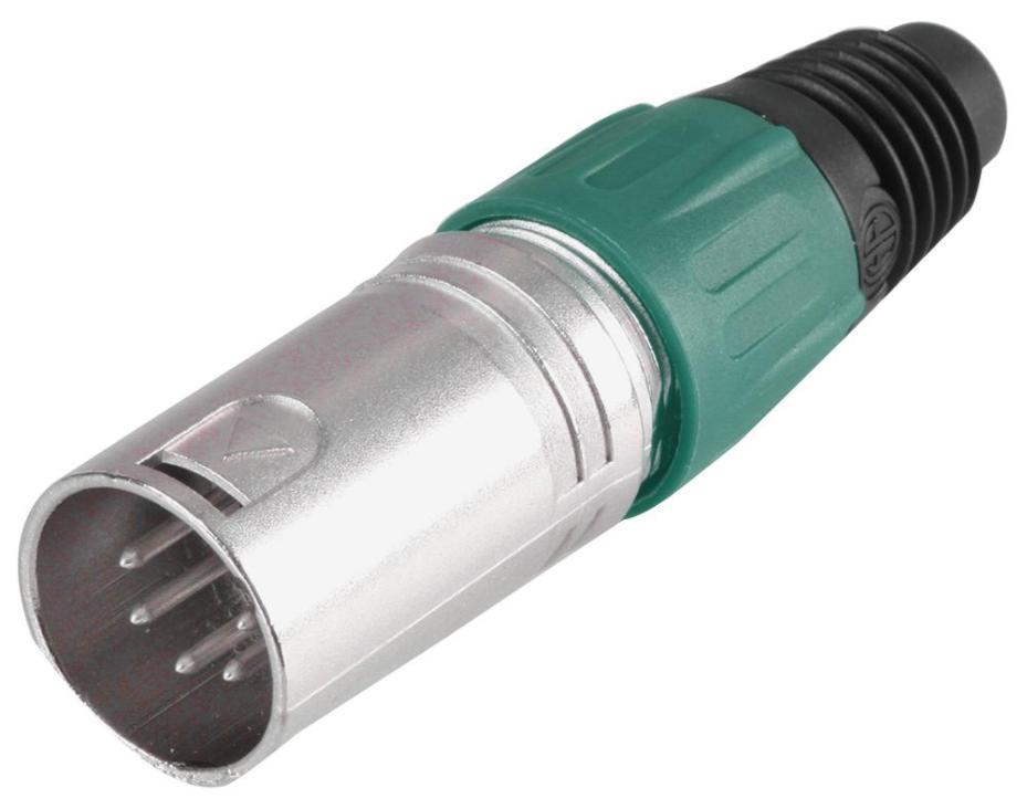 5 Pole XLR Plug, Green - PSG08717