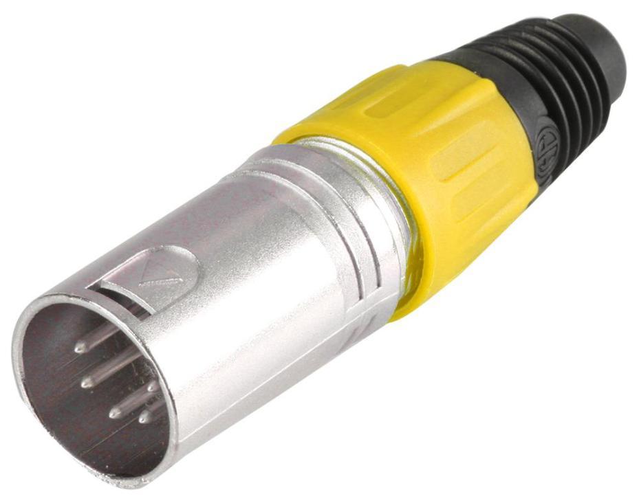5 Pole XLR Plug, Yellow - PSG08716