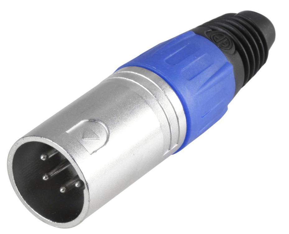4 Pole XLR Plug, Blue - PSG08710