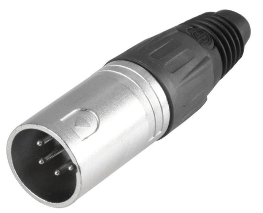4 Pole XLR Plug, Black - PSG08708