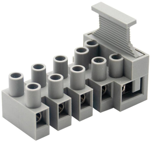 5-Pole Vertical Fuse Terminal Block, No Earth, 450V, 24A - TLF-100SW-5P