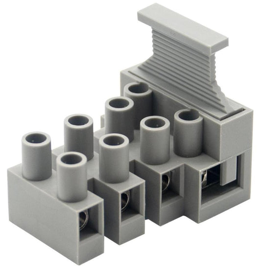 4-Pole Vertical Fuse Terminal Block, No Earth, 450V, 24A - TLF-100SW-4P