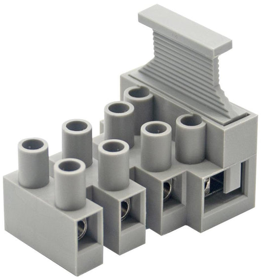 4-Pole Vertical Fuse Terminal Block, No Earth, 450V, 24A - TLF-100W-4P