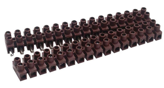 16 Pole Plug &amp; Socket Terminal Block, 450V AC, 35A, Polyamide PA6.6, Brown - HY115/16 FVSP