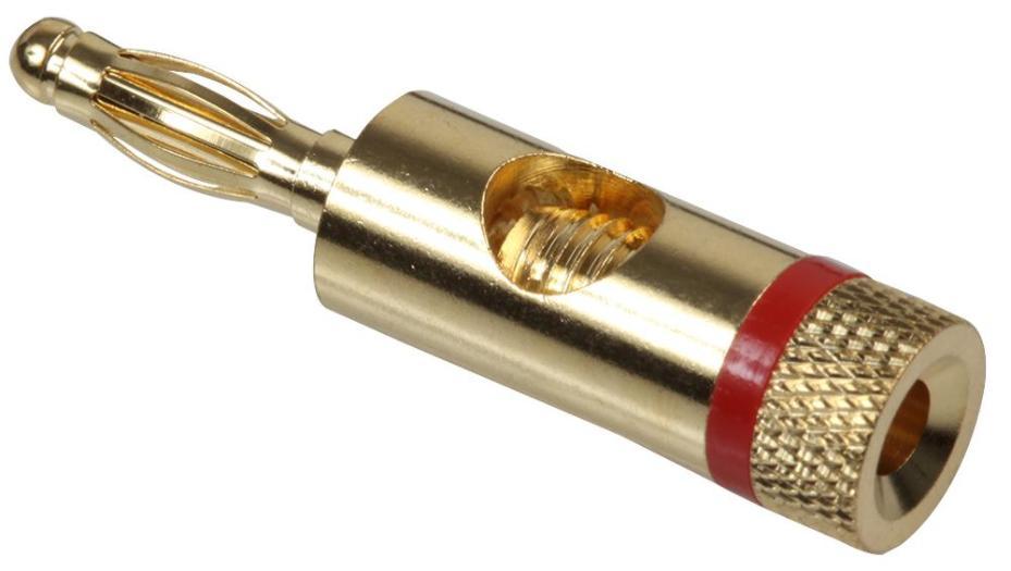 4mm Banana Plug, Gold Plated, Red - PSG08639