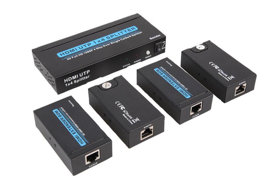 4 Way Full HD HDMI over Cat5e / Cat6 Extender, 60m - PSG3381