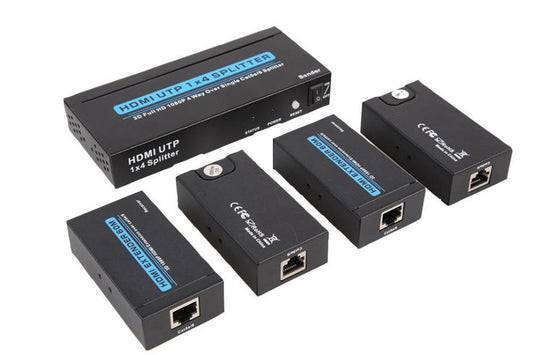 4 Way Full HD HDMI over Cat5e / Cat6 Extender, 60m - PSG3381